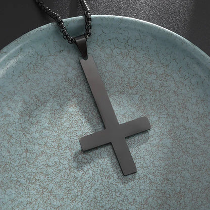 Men's Titanium Steel Stylish Trinity Cross Necklace