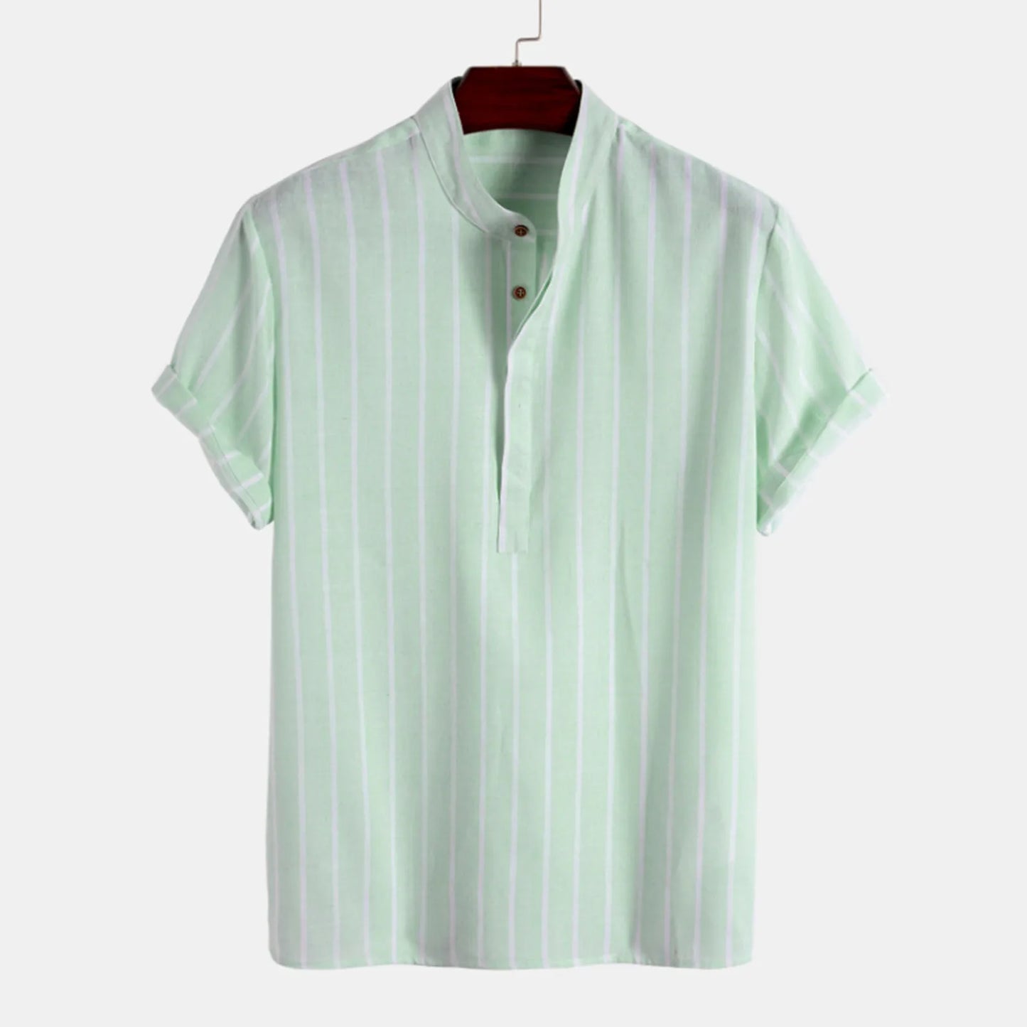 Oversized Striped Linen Men's Shirt