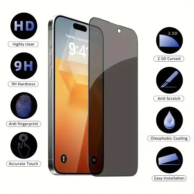 Full Privacy Screen Protectors For Apple iPhone 13s, 14s, 15s & 16s