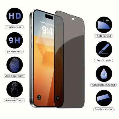 Full Privacy Screen Protectors For Apple iPhone 13s, 14s, 15s & 16s