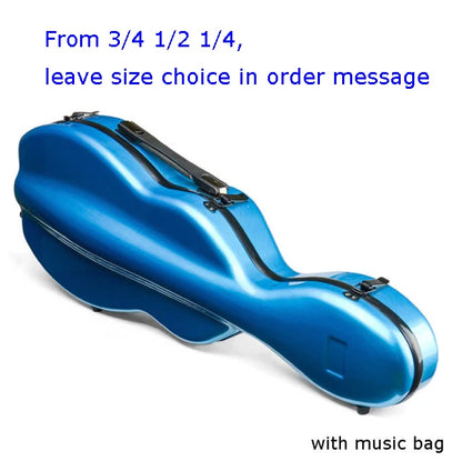 USA low tax Violin Case With Bag Fixed 4/4 3/4 1/2 1/4 Carbon Fiber Violin Box Double Shoulder Strap Spectral Bag Lock