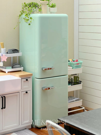 1:6 Doll House Mini Model Furniture Accessories Double Door Refrigerator Freezer Bjd Ob11 Gsc Blyth Soldier Lol Scene Shoot Prop