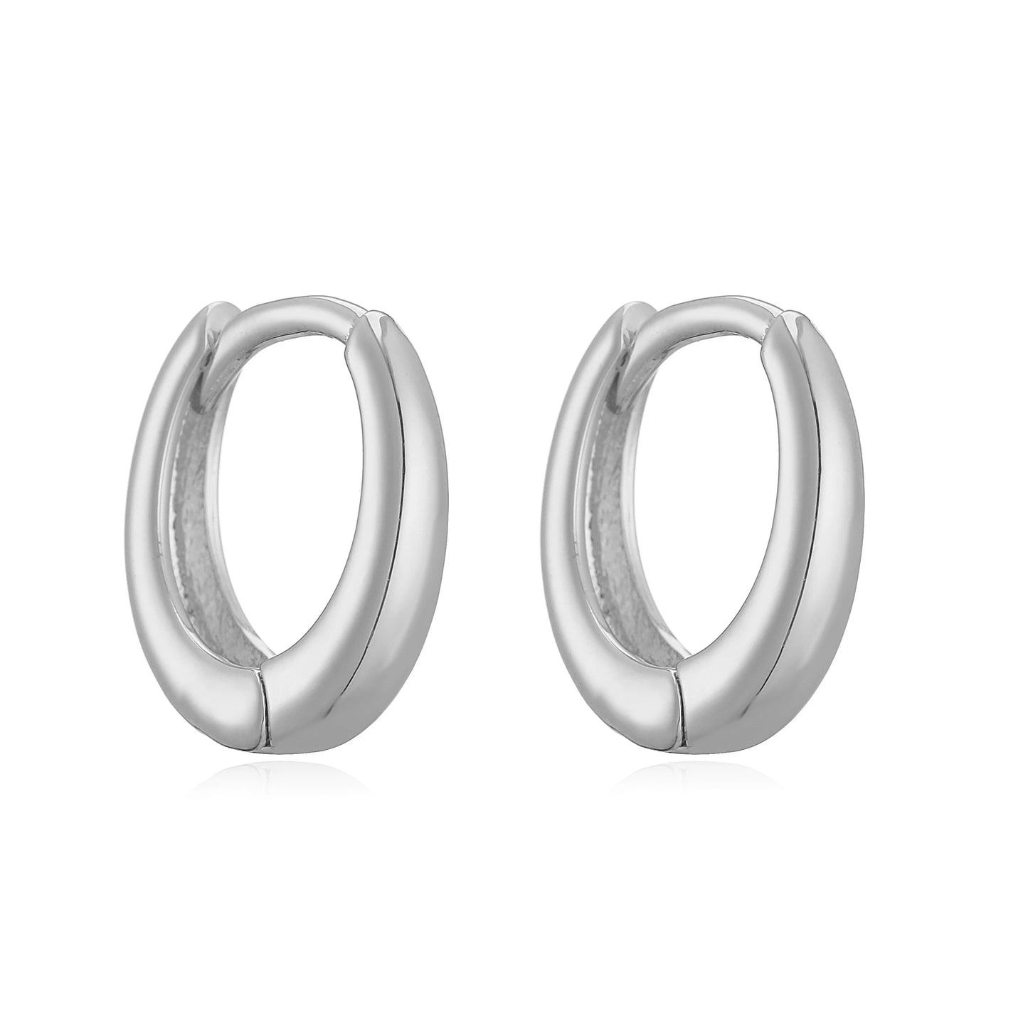 14K Gold Polished Huggies Hoop Earrings for Everyday Wear