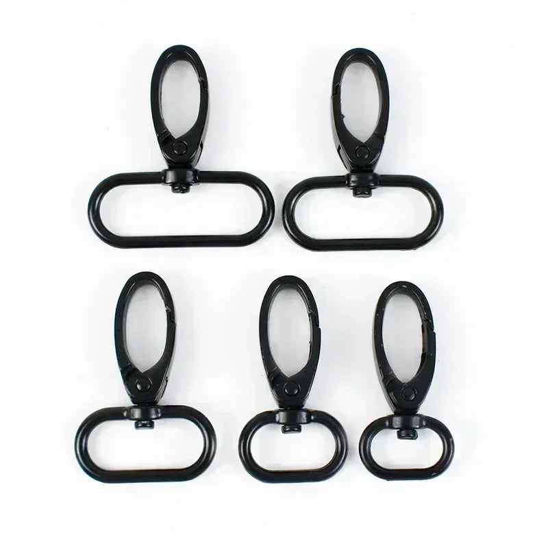 50Pcs Metal Strap Buckles Swivel Lobster Clasp Bag Webbing Belt Snap Hooks Handbag Carabiner Hangers DIY KeyChain Accessories