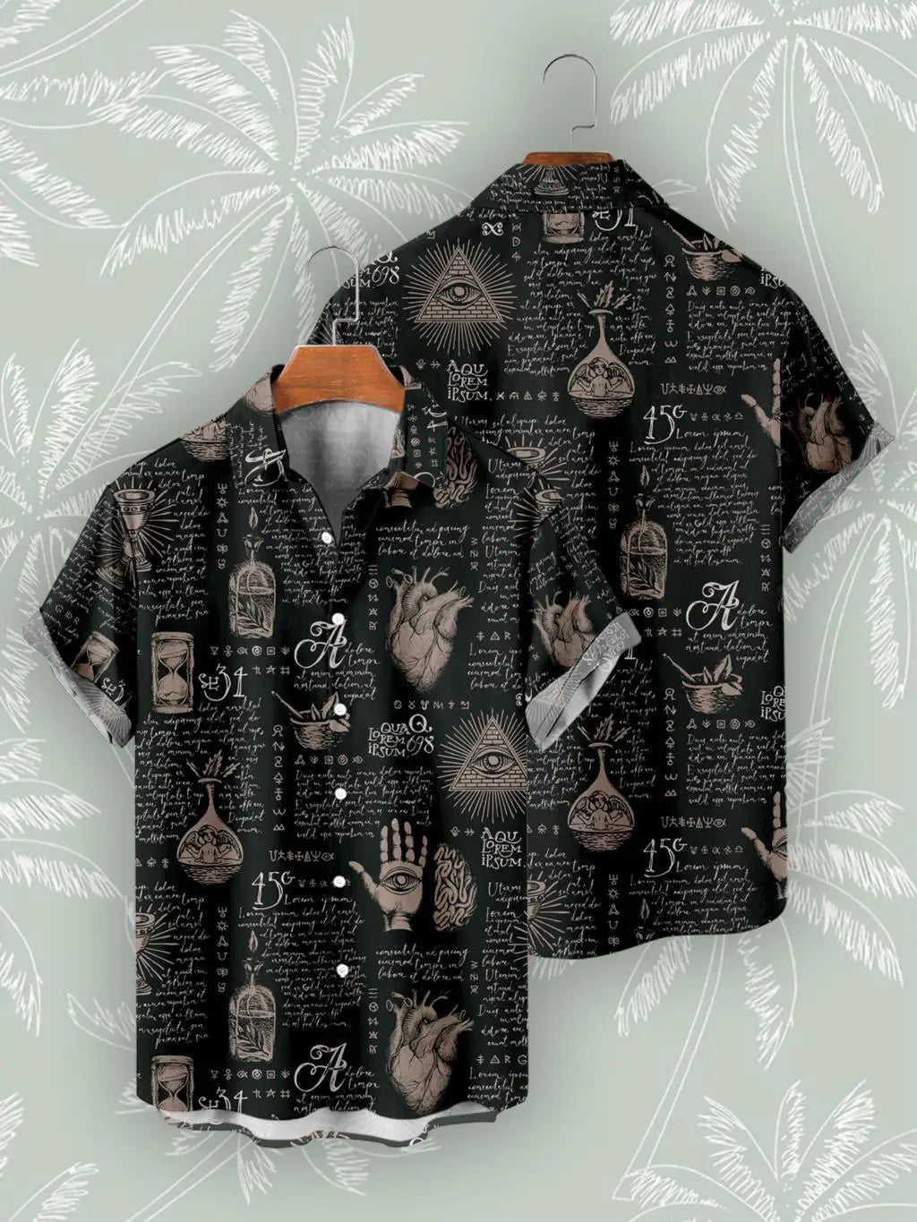 Hawaiian Shirts For Men's Skull Summer Casual Short Sleeve Y2k High Quality Oversized Streetwear Vintage Beach Tops Clothing