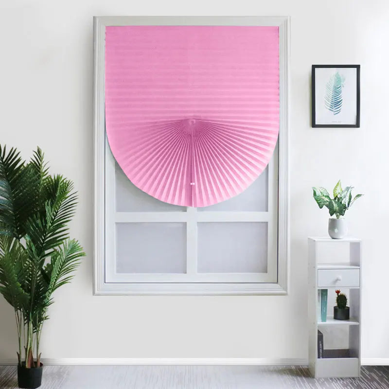 1Pc Self-adhesive Pleated Blinds Bathroom Balcony Shades Half Blackout Windows Curtains for Bedroom Living Room Balcony
