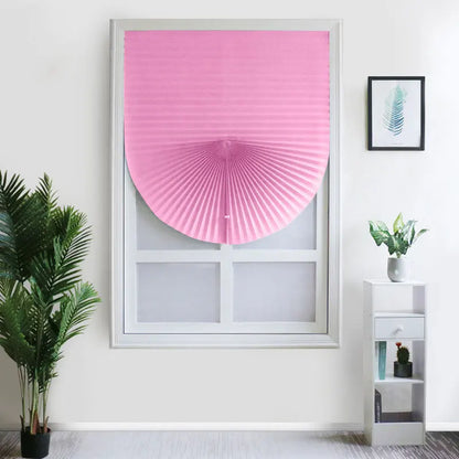 1Pc Self-adhesive Pleated Blinds Bathroom Balcony Shades Half Blackout Windows Curtains for Bedroom Living Room Balcony