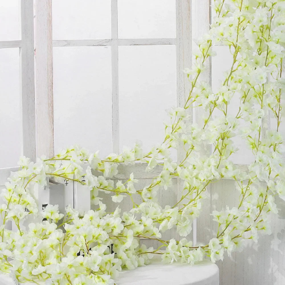 180cm Artificial Sakura Flower Vine - Wedding & Garden Arch Decor