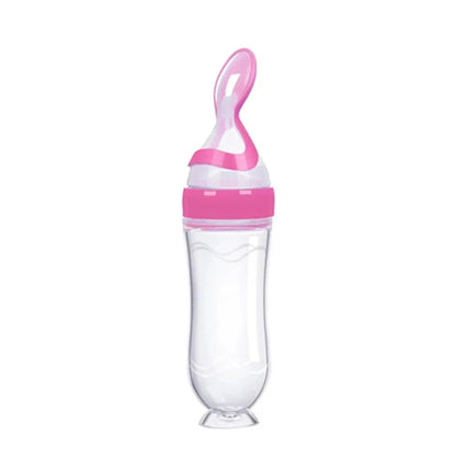 Baby Silicone Squeezing Feeding Bottle – Easy & Mess-Free Feeding!