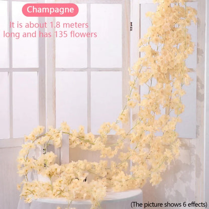 180cm Artificial Sakura Flower Vine - Wedding & Garden Arch Decor