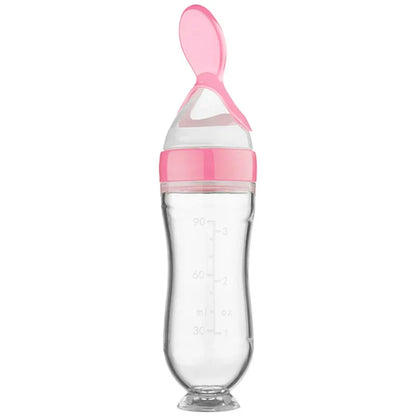 Baby Silicone Squeezing Feeding Bottle – Easy & Mess-Free Feeding!
