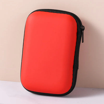 1pc Portable Waterproof Headphone Storage Bag, Data Cable Packing Cube, Storage Card Games Box， EVA Protective Case For Travel