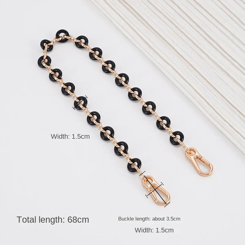Chain Donut Chain for Loewe Puzzle Geometric Bag Lucky Bag Transformation Underarm Metal Shoulder Handbag Strap Accessories