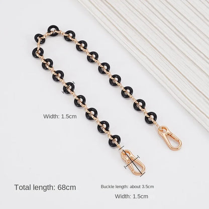 Chain Donut Chain for Loewe Puzzle Geometric Bag Lucky Bag Transformation Underarm Metal Shoulder Handbag Strap Accessories