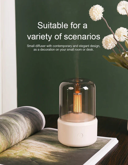 KINSCOTER Portable Mini Aroma Diffuser USB Air Humidifier Essential Oil Night Light Cold Mist Maker Sprayer for Home Gift