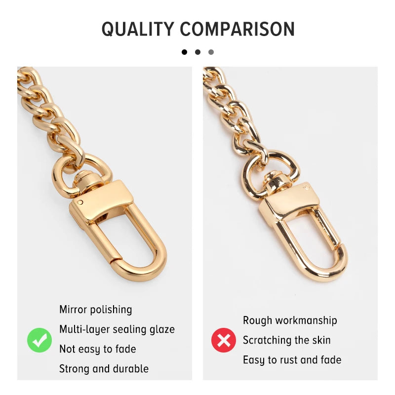 WUTA Metal Bag Chain Transformation Bag Strap Replacement Underarm Crossbody Shoulder Handbag Extension Chains DIY Accessories