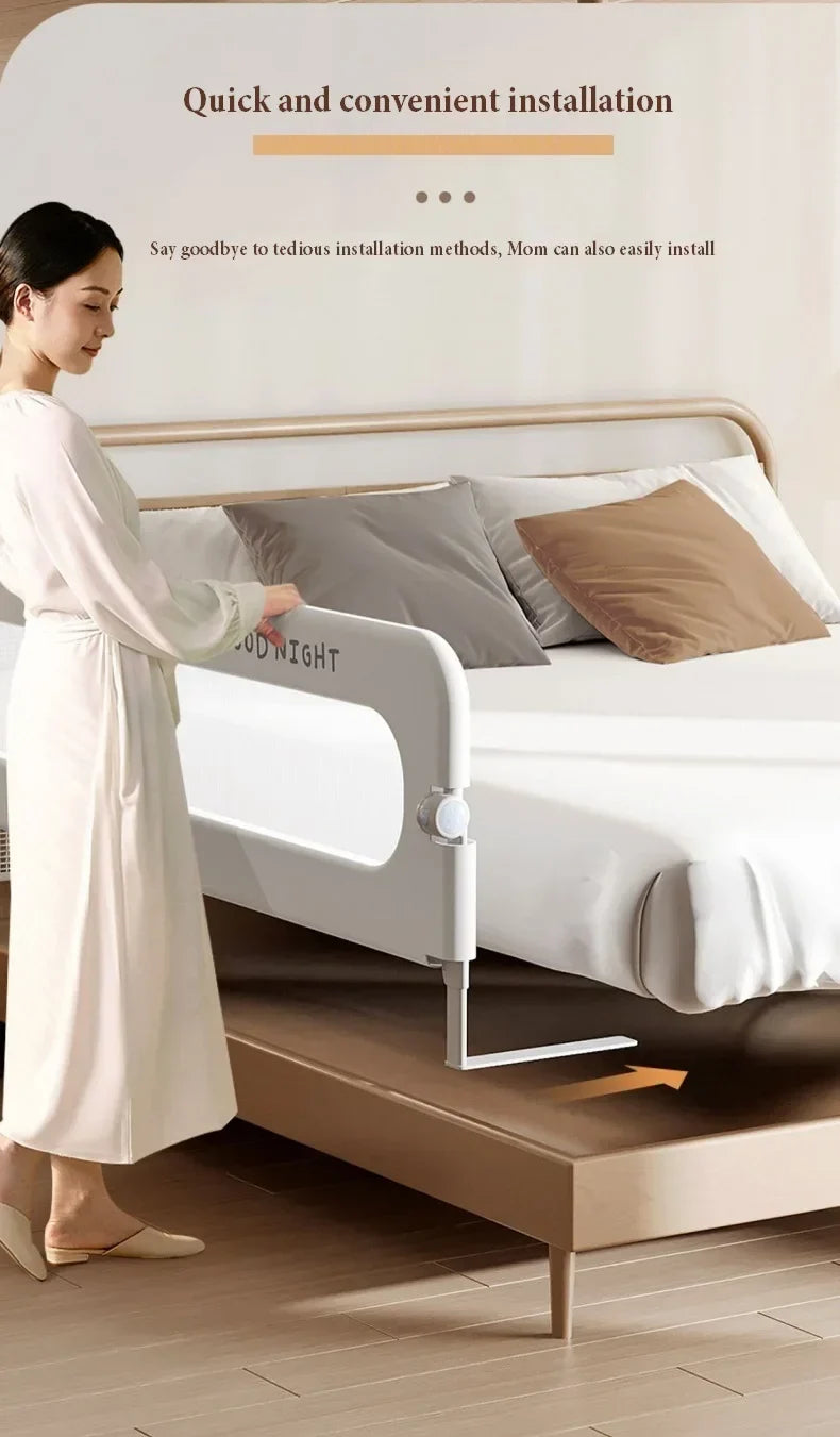 Bed Guardrail Adjustable Baby Safety Bed Barrier Anti-Fall Baby Crib Bumper Handrail Bed Safety Rails Kids Fall Out Protection