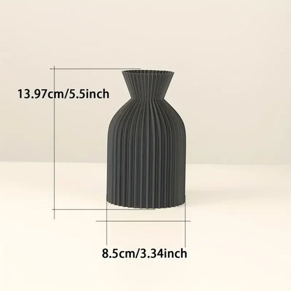 Elegant Black Plastic Vase Boho Chic Decorative Centerpiece