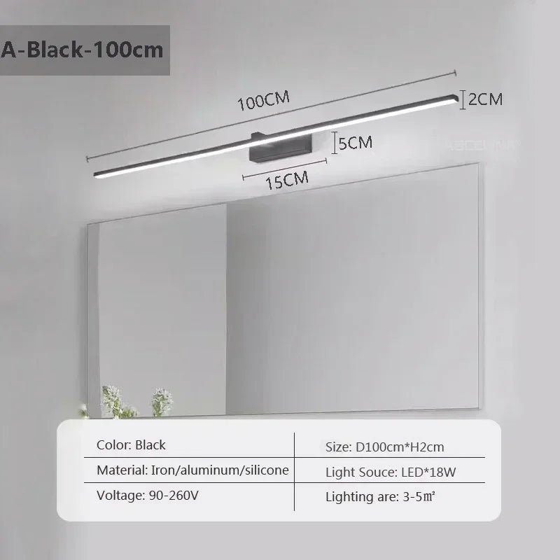 Modern LED Wall Lamp, Sleek Strip Light for Indoor Spaces
