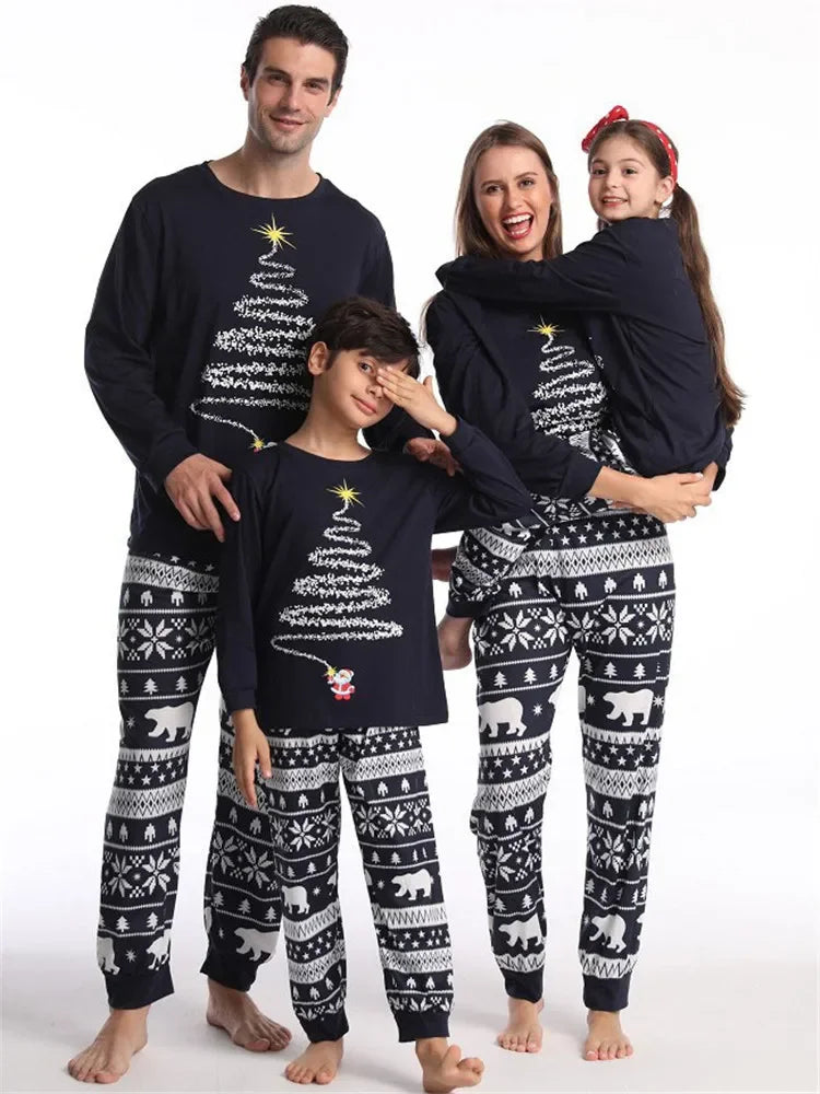 Cozy Polar Bear & Tinsel Tree Family Pajama Set