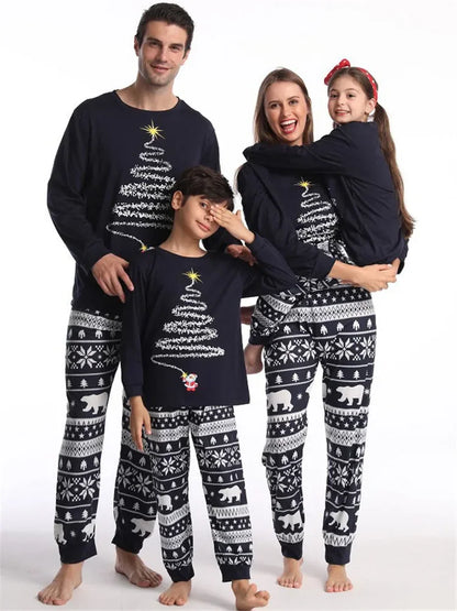 Cozy Polar Bear & Tinsel Tree Family Pajama Set