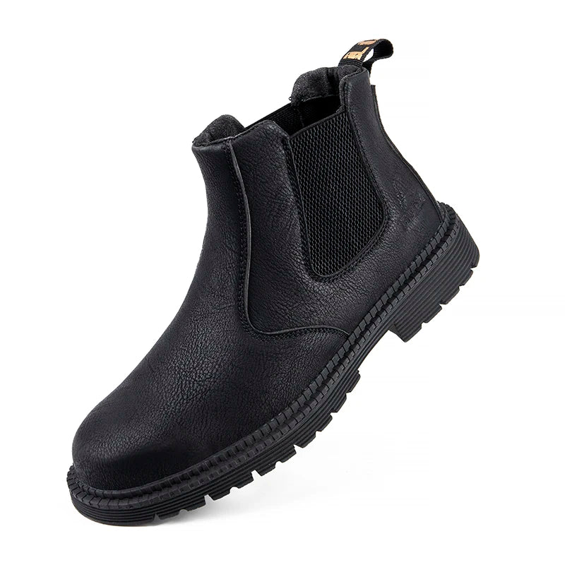 Men's Waterproof Steel Toe Leather Safety Work Shoes 2024