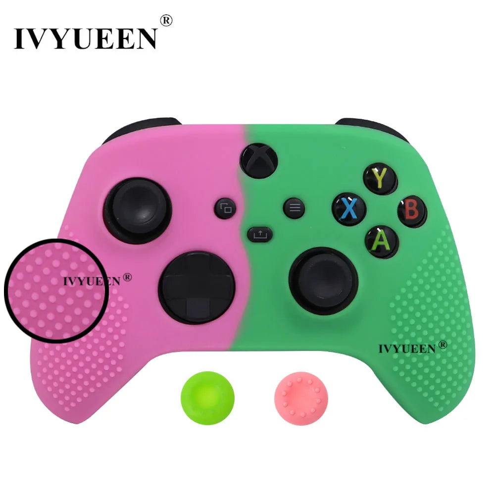 IVYUEEN MixColor Protective Silicone Skin for XBox Series S X XSS XSX Controller ThumbStick Grip Caps Gamepad Protector Cover