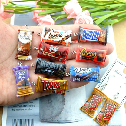 Cute Chocolate Candy Charms for Jewelry Making Diy Earring Bracelet Pendant Accessories Findings Phone Making Wholesale Bulk