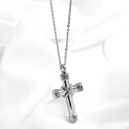 Men's Titanium Steel Stylish Trinity Cross Necklace