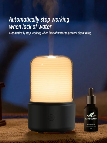 KINSCOTER Portable Mini Aroma Diffuser USB Air Humidifier Essential Oil Night Light Cold Mist Maker Sprayer for Home Gift