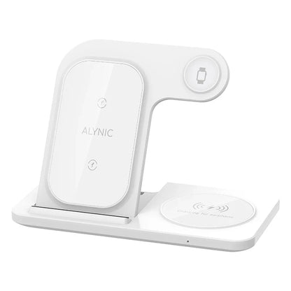 Support de chargeur rapide sans fil LED, station de charge pliable 3 en 1, iPhone 15, 14, 13, 12, 11, Apple Watch 9, 8, 7, 6, 5, Airpods Pro, 30W