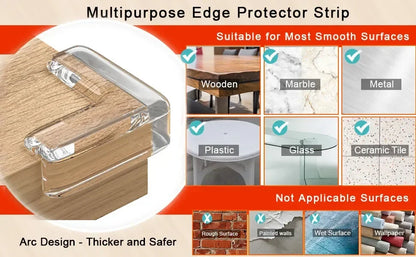 Baby Safety Silicone Table Corner Protector Transparent Edge Guards