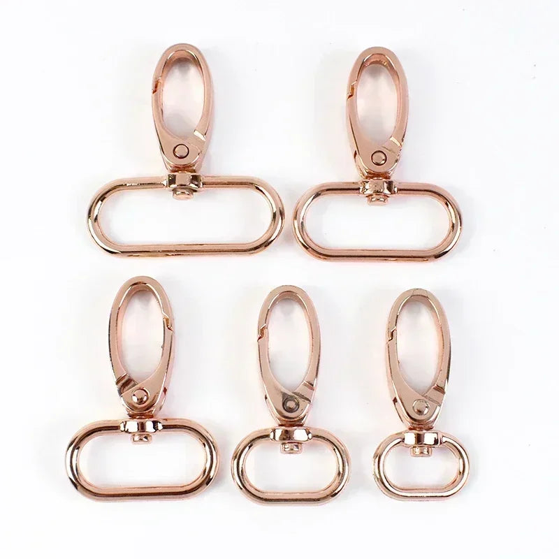 50Pcs Metal Strap Buckles Swivel Lobster Clasp Bag Webbing Belt Snap Hooks Handbag Carabiner Hangers DIY KeyChain Accessories