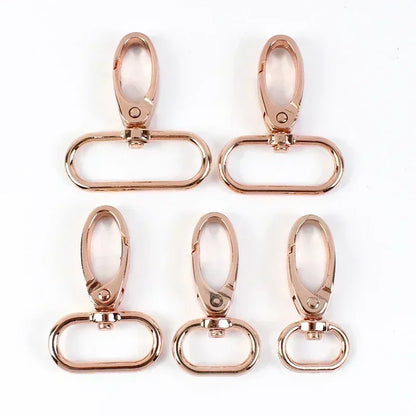 50Pcs Metal Strap Buckles Swivel Lobster Clasp Bag Webbing Belt Snap Hooks Handbag Carabiner Hangers DIY KeyChain Accessories