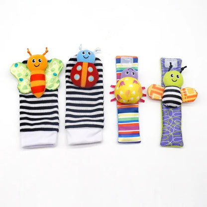 Games Plush Rattle Socks Stuffed Animal Wrist Rattle Baby Toys 0 3 6 12 Months