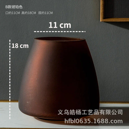 Lumière Frost Frosted Glass Vase