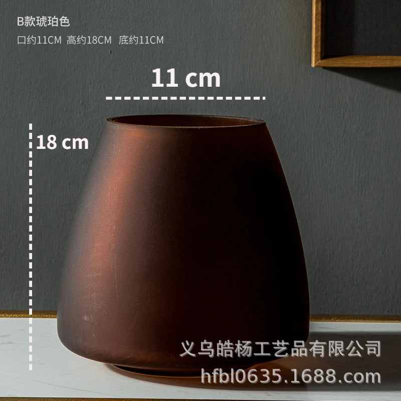 Lumière Frost Frosted Glass Vase