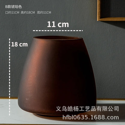Lumière Frost Frosted Glass Vase