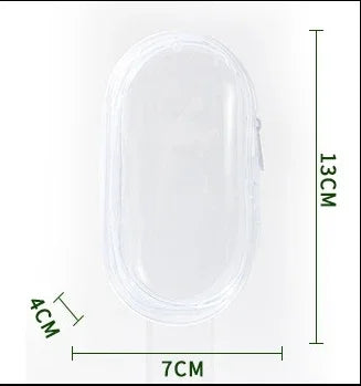 Multifunctional Clear Data Cable Storage Box Outdoor Travel Headset Storage Bag Data Cable Round Storage