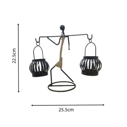 Nordic Metal Candlestick Abstract Character Sculpture Candle Holder Decors Handmade