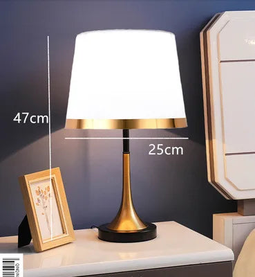 Vintage Horn Type LED Standing Lamp With Fabric Lampshade