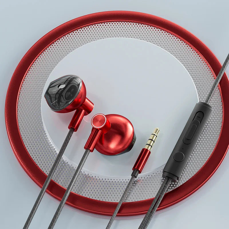 Type-C In-Ear Wired Karaoke Headphones 3.5mm Stereo Music Earbud Handfree Headset Earphones with Mic