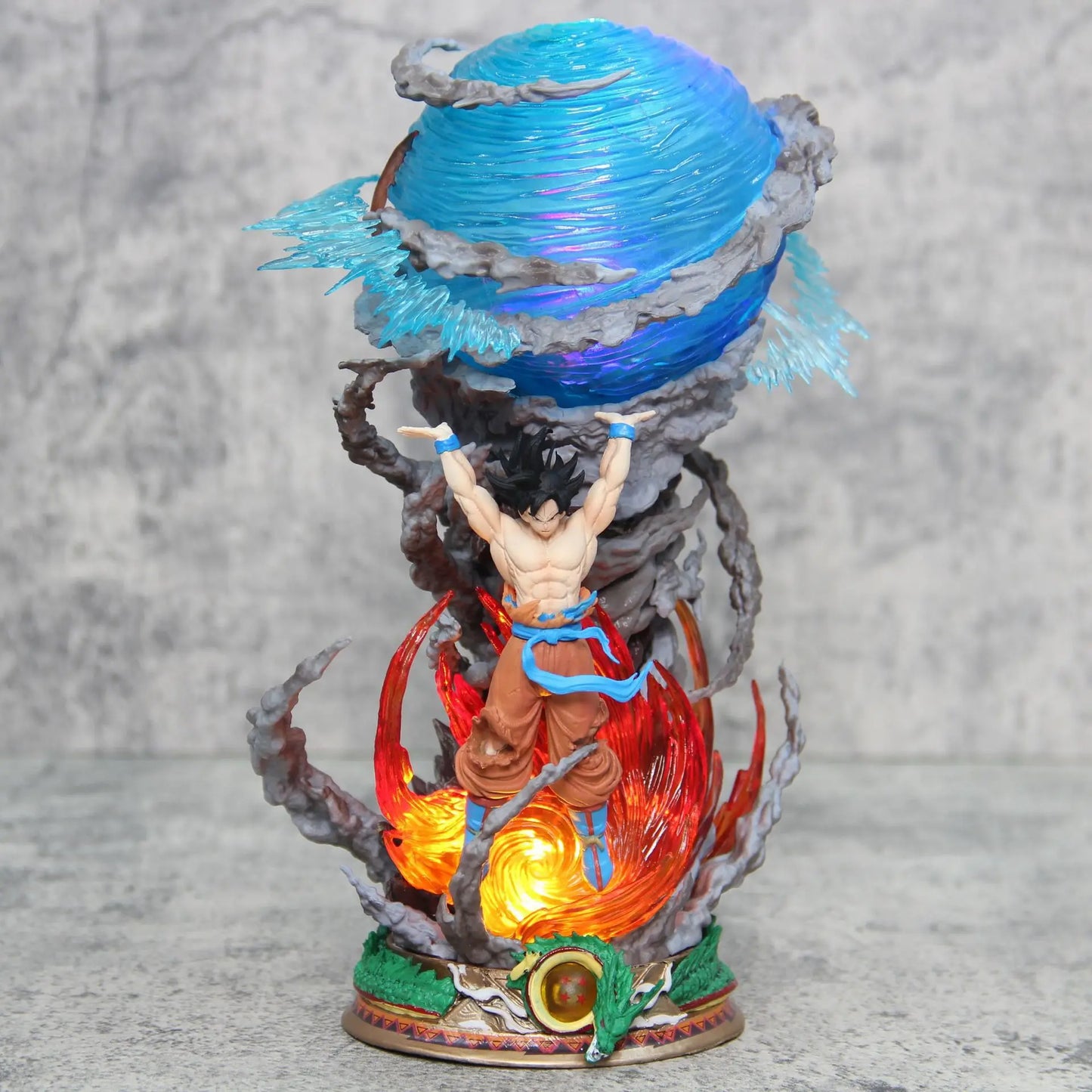 Dragon Ball: Son Goku 25cm Figure Super Genki Bomb Luminous Figures Gk Figurine Pvc Statue Model Doll Collectible Gifts Toy