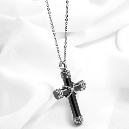 Men's Titanium Steel Stylish Trinity Cross Necklace