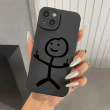 Cute Cartoon Matchman Matte Silicone Phone Case For iPhone 16 11 12 13 14 15 Pro Max XR XS X 7 8 Plus SE 2020 Soft Back Cover