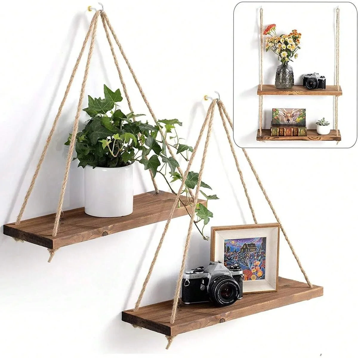 Wooden Hanging Shelf