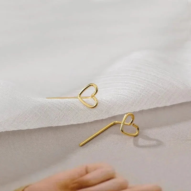 Elegant Heart Pearl Drop Earrings for Women