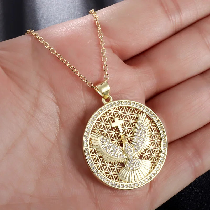 Men's Titanium Steel Stylish Trinity Cross Necklace