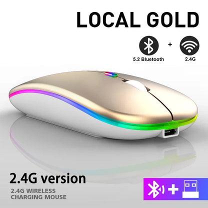 Smooth Wireless Mouse RGB Bluetooth Mouse - Sleek & Responsive