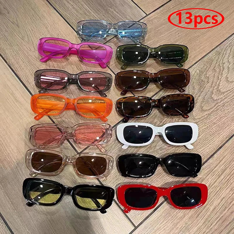 Trendy Small Square Sunglasses for Women and Men, UV400 Protection